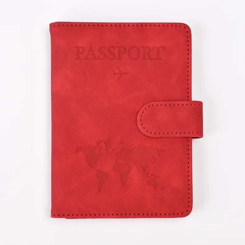Travel Passport Cover PU Leather Ticket Wallet with Credit Card Holder for Men and Women