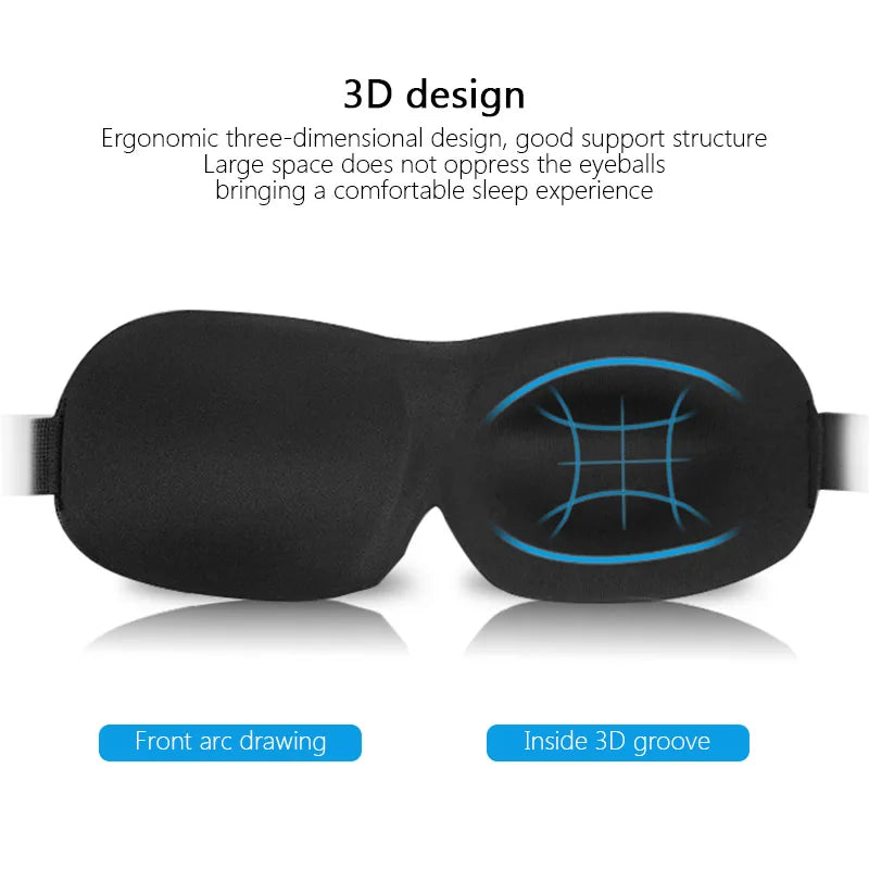3D Sleeping Mask Light Blocking Eye Mask for Travel Flights Naps and Comfortable Rest
