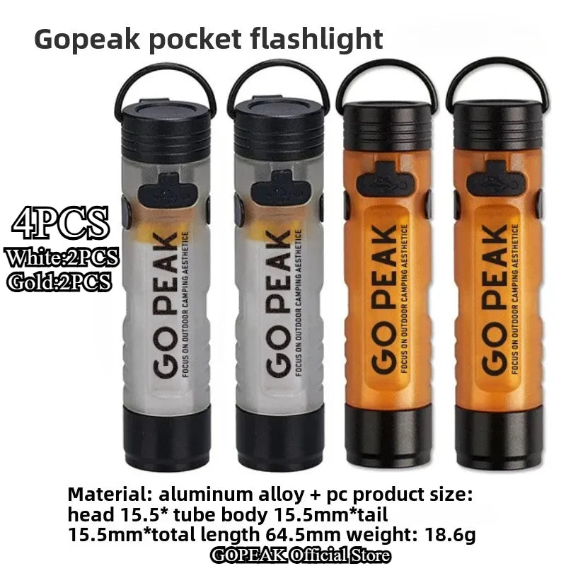 Pocket Mini LED Flashlight with Key Clip Portable Emergency Camping Hiking Outdoor Safety Light Torch
