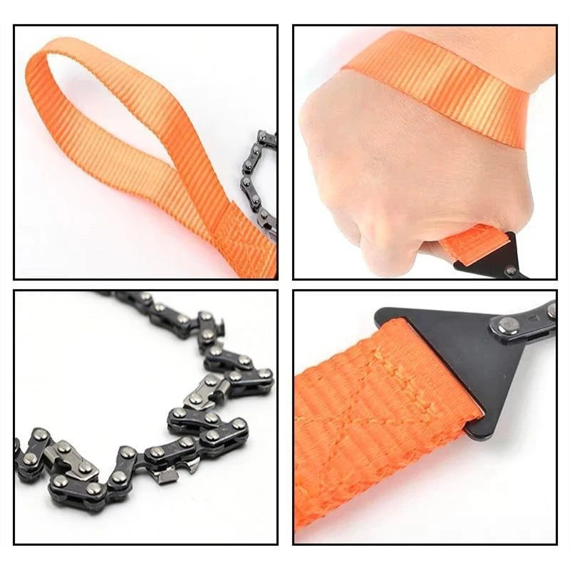 11 Teeth Outdoor Portable Hand Drawn Wire Saw Multifunctional Chain Saw for Camping Survival