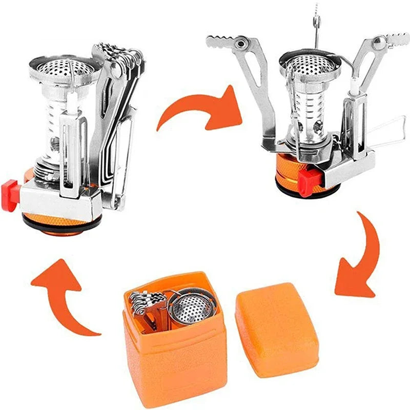 Portable Aluminium Alloy Camping Gas Stove Ultralight Outdoor Cooking Picnic Survival Burner