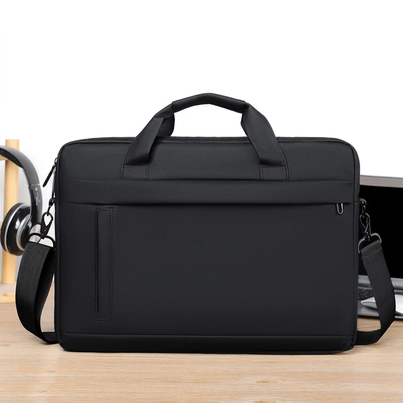 Men’s Minimalist Business Briefcase Shoulder Messenger Bag Large Office Tote 14 Inch Laptop Case
