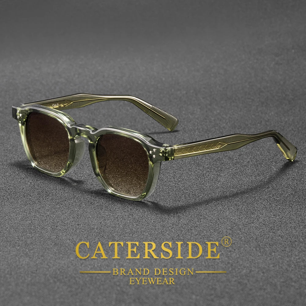 CATERSIDE Retro Punk Square Sunglasses UV400 Small Frame