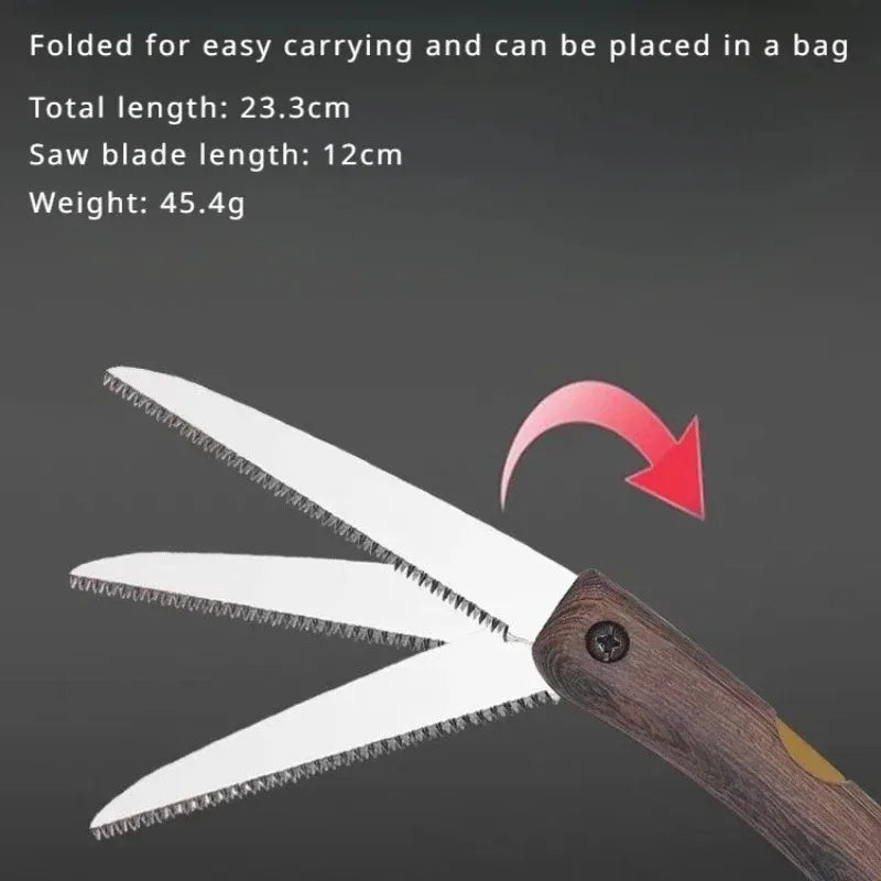 DUTRIEUX Mini Folding Saw Multifunction Sharp Wood Cutting Camping Garden Hand Tool Pruning
