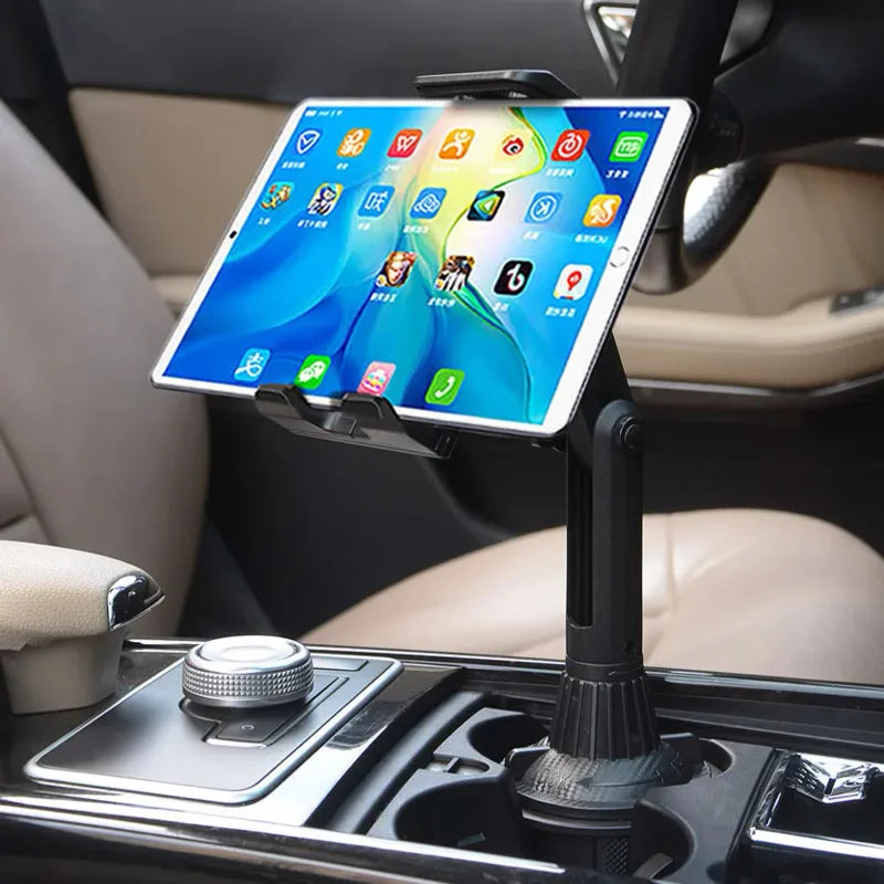 Universal Car Cup Tablet Stand Phone Holder for 4 to 11 Inch Smartphones and iPad Devices