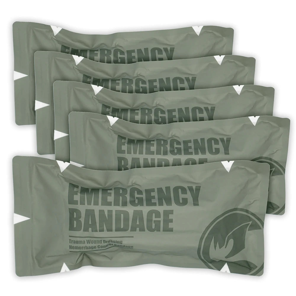 RHINO RESCUE 4in 6in Emergency Pressure Bandage High Elasticity Vacuum Packed Dressing IFAK Kit