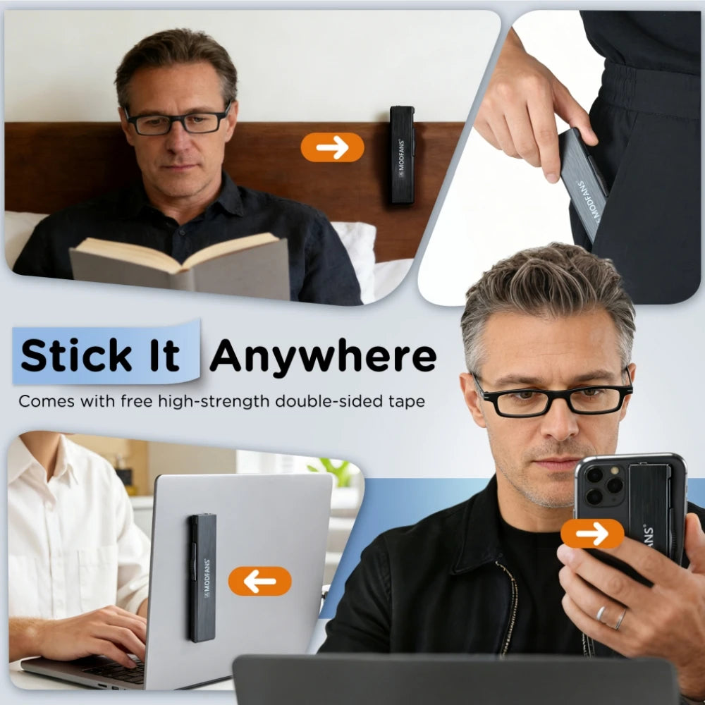 MODFANS Ultra Thin Folding Reading Glasses TR90 Blue Light Anti UV Portable