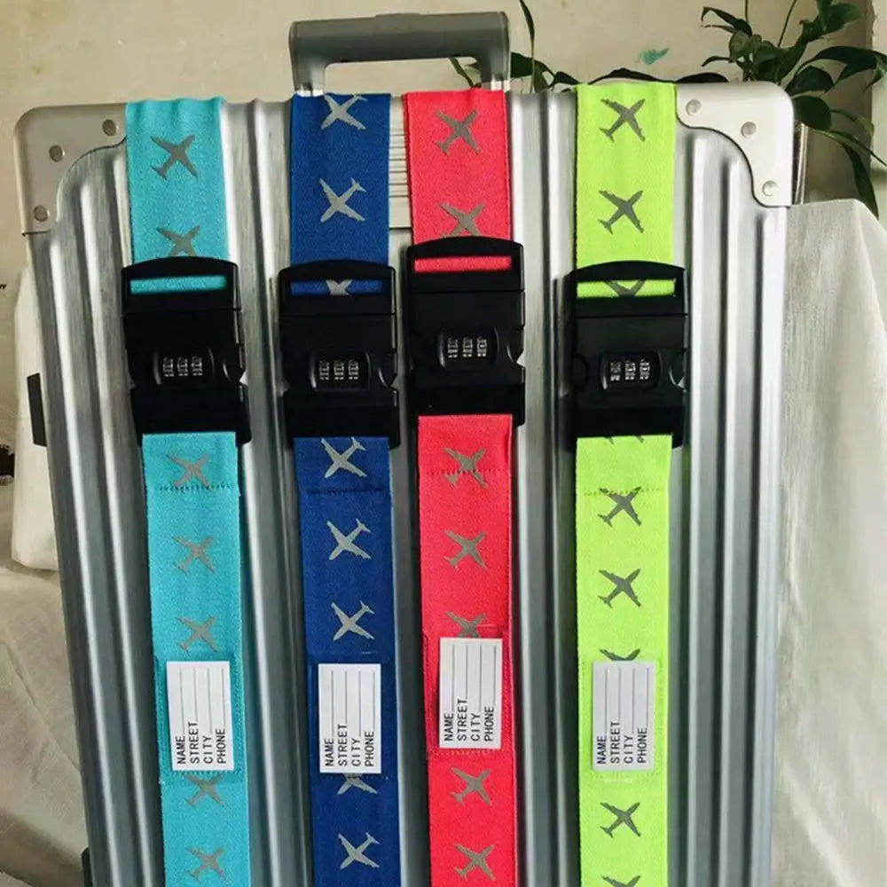 Adjustable Password Lock Luggage Strap 5x200cm Anti Theft