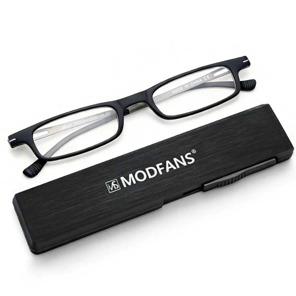 MODFANS Ultra Thin Folding Reading Glasses TR90 Blue Light Anti UV Portable