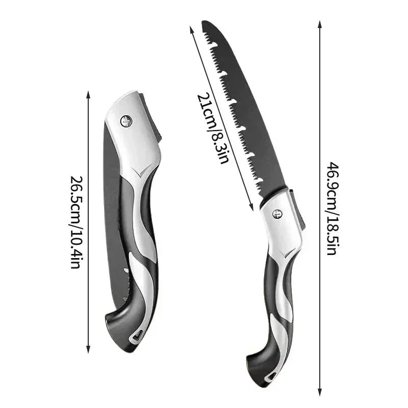 Portable Folding Gardening Saw Secateurs Multifunctional Pruner Grip Hand Tool for Outdoor Use