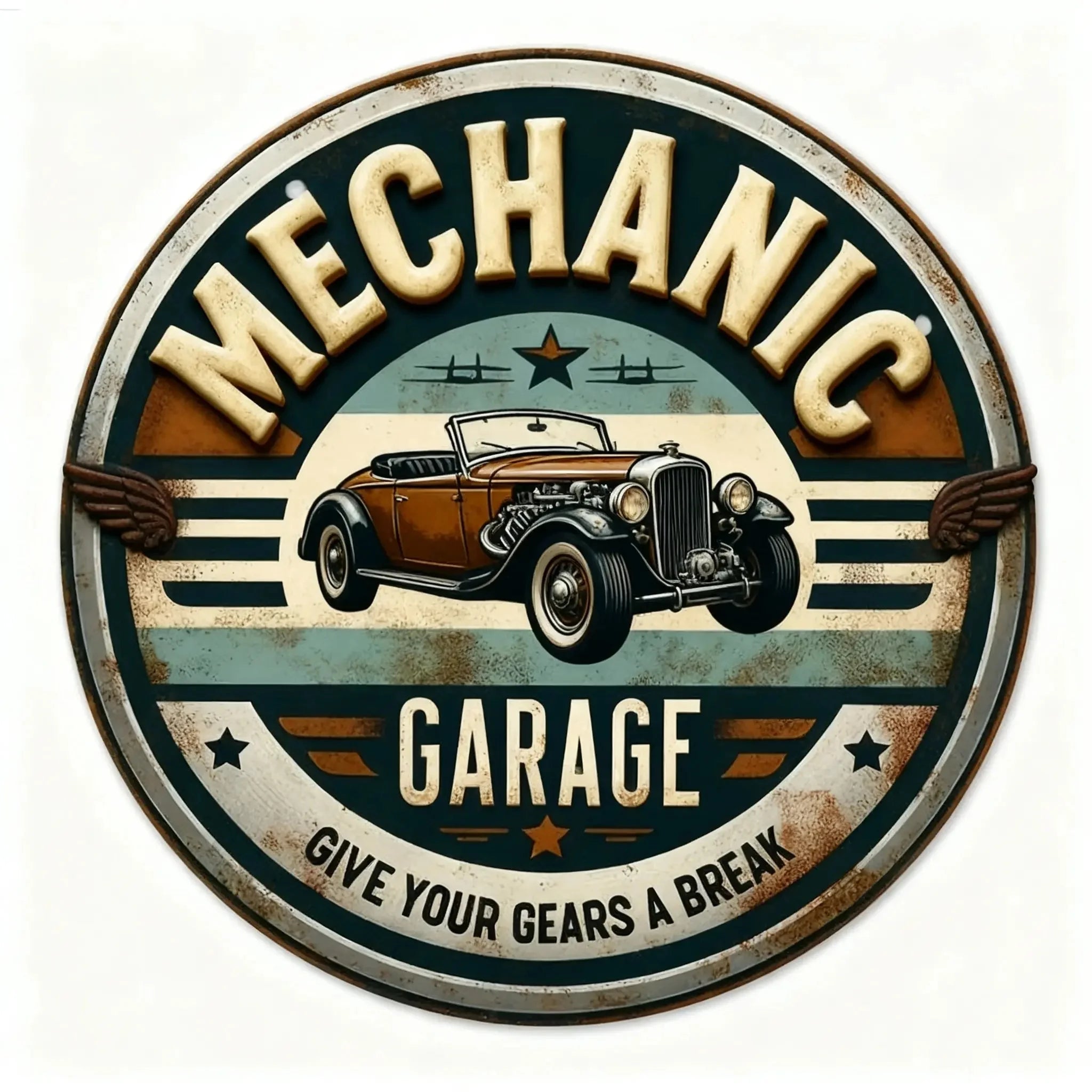 Pilot Lounge Retro Metal Tin Sign Aviation Wall Decor