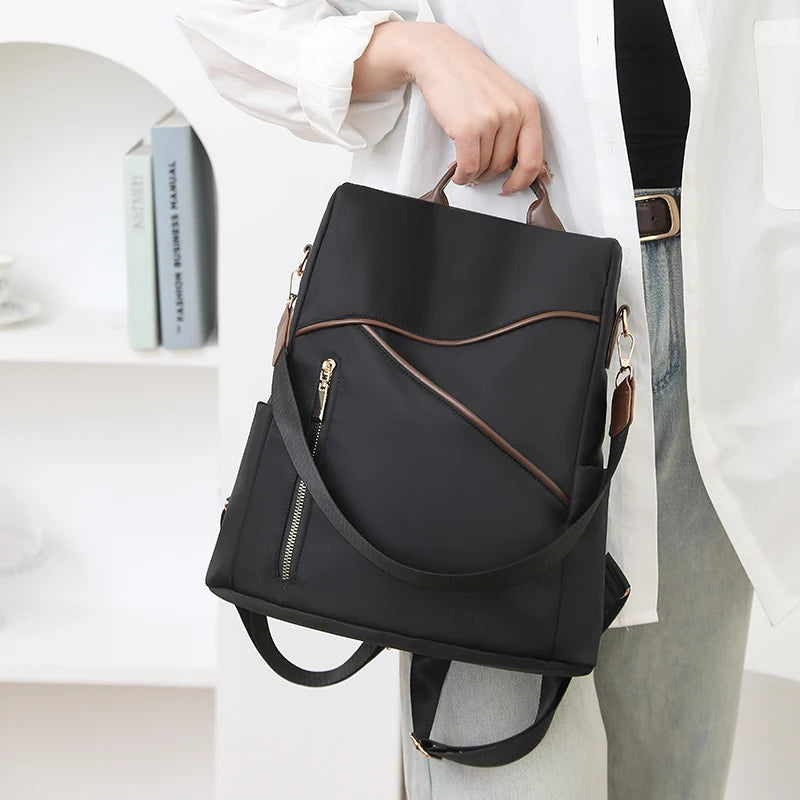 Women’s Anti Theft Nylon Backpack Large Capacity Casual Travel and School Shoulder Bag