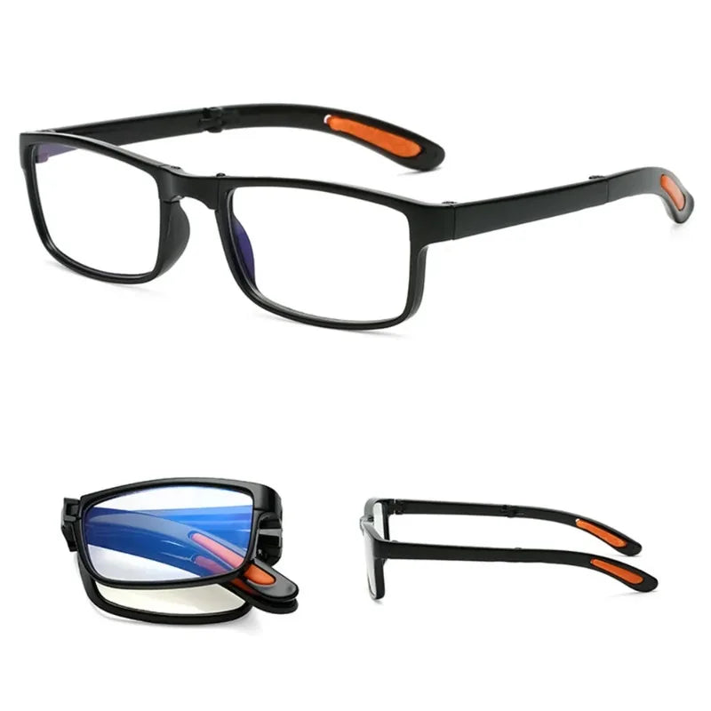 Folding Reading Glasses Anti Blue Light TR90 +1.0 to +4.0 Portable Case