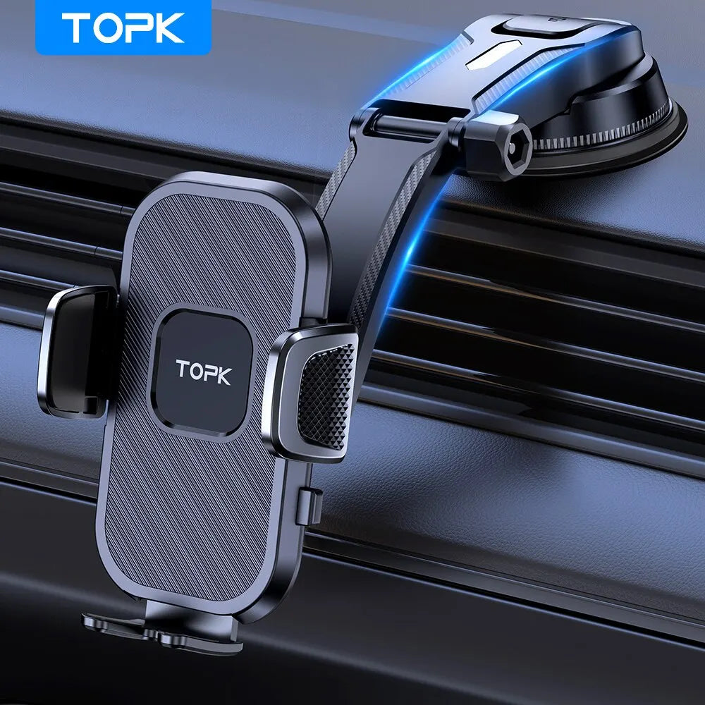 Gravity Car Phone Holder Dashboard Windshield and Air Vent Mount for iPhone Samsung and Android