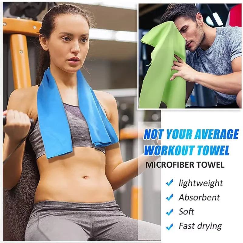 DUTRIEUX Microfiber Quick Dry Gym Towel Silver Ion Odour Free Absorbent