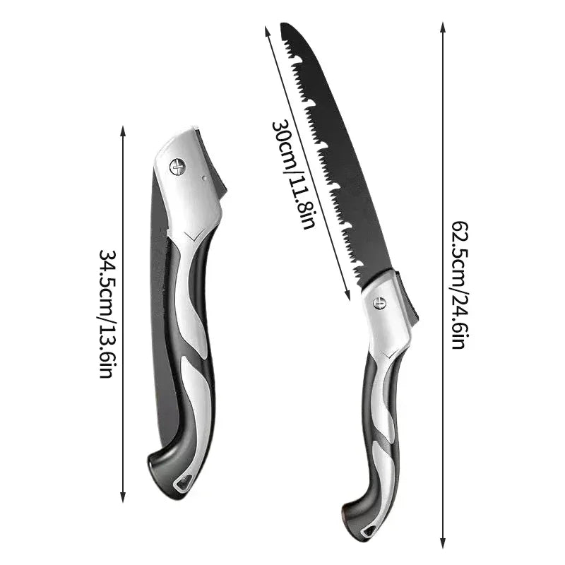 Portable Folding Gardening Saw Secateurs Multifunctional Pruner Grip Hand Tool for Outdoor Use