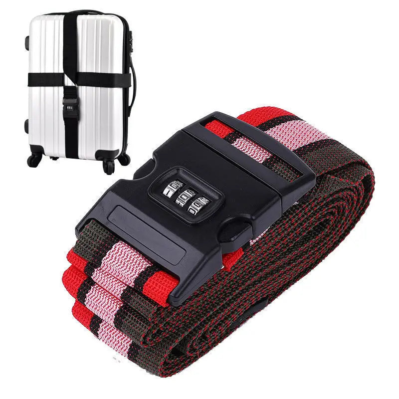 Travel Luggage Belt Strap Adjustable Suitcase Trolley Packing Secure Lock