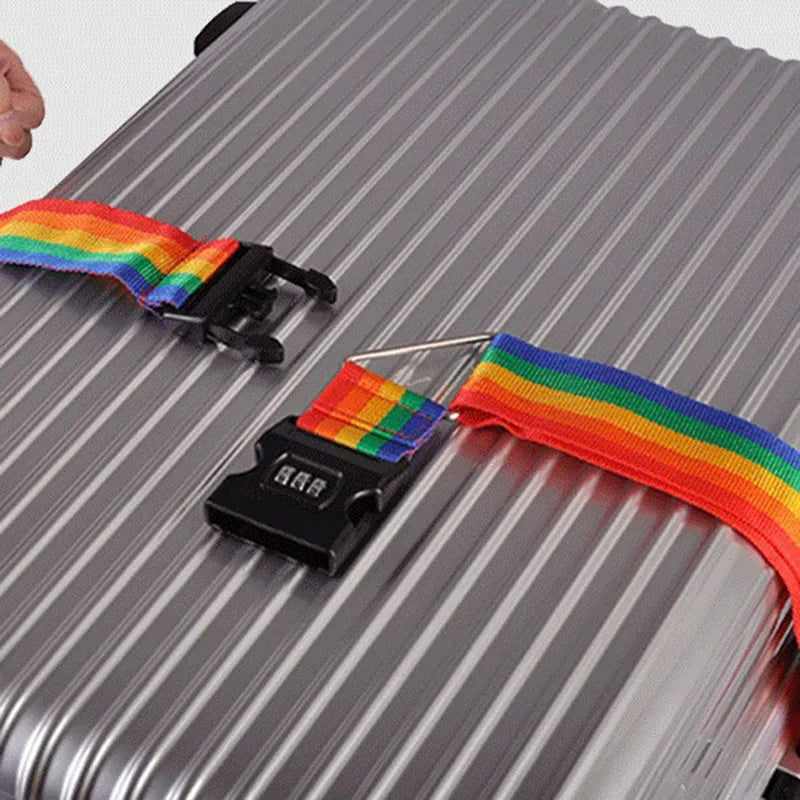 Travel Luggage Belt Strap Adjustable Suitcase Trolley Packing Secure Lock